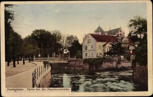 Ak Zweibrücken in der Pfalz, Napoleonsbrücke
