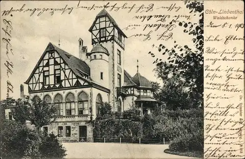 Ak Lindenthal Köln am Rhein, Waldschenke