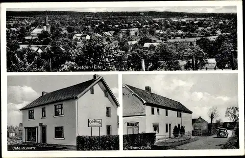 Ak Roetgen in der Eifel, Gesamtansicht, Brandstraße, Café Reinarzt