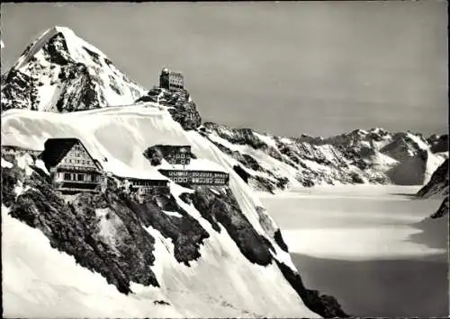 Ak Kanton Bern, Jungfraujoch, Mönch, Aletschgletscher, Berghaus, Observatorium