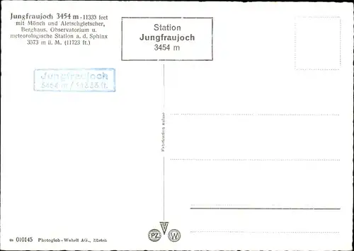 Ak Kanton Bern, Jungfraujoch, Mönch, Aletschgletscher, Berghaus, Observatorium