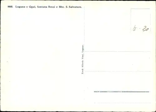 Ak Lugano Kanton Tessin, Monte San Salvatore, Lugano e Quai, Fontana Bossi