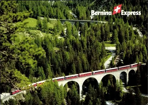 Ak Bernina-Express, Lokomotive, Zwischen Bergün und Preda