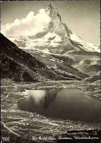 Ak Zermatt Kanton Wallis, Matterhorn, Riffelsee