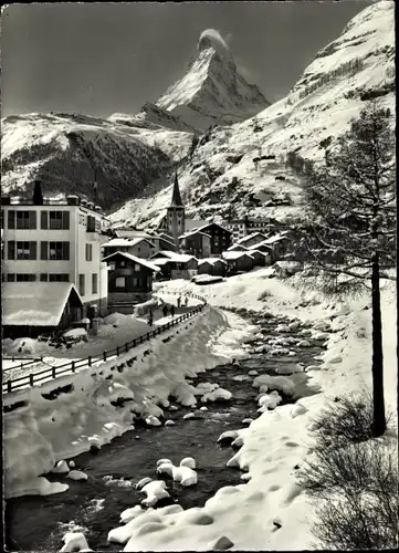 Ak Zermatt Kanton Wallis, Matterhorn, Winter