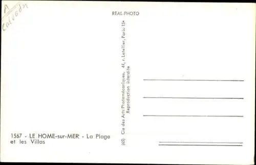 Ak Le Home sur Mer Calvados, La Plage, Les Villas