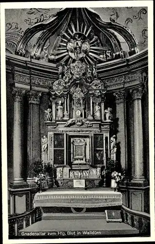 Ak Walldürn im Odenwald, Wallfahrtskirche, Gnadenaltar zum Heiligen Blut