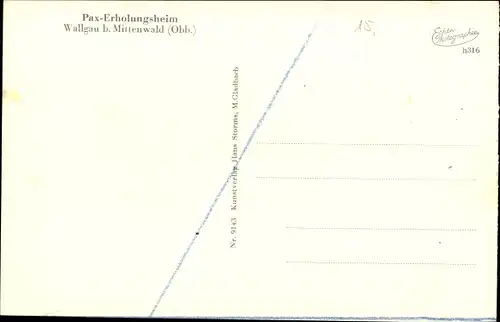 Ak Wallgau Oberbayern, Pax Erholungsheim, Luftbild