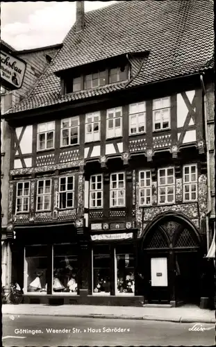 Ak Göttingen in Niedersachsen, Weender Str. Haus Schröder