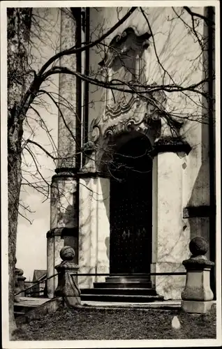 Ak Wies Steingaden in Oberbayern, Wallfahrtskirche, Wieskirche, Westportal