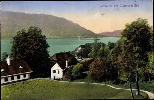 Ak Sattendorf Treffen am Ossiacher See Kärnten, Teilansicht des Ortes