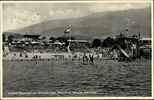 Ak Seeboden am Millstätter See Kärnten, Strandbad Winkler