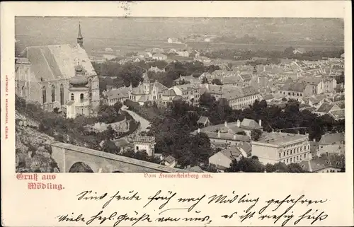 Ak Mödling in Niederösterreich, Ort vom Frauensteinberg aus gesehen