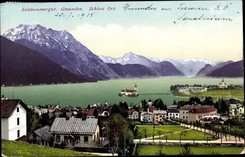 Ak Ort Orth Gmunden am Traunsee Oberösterreich, Schloss Ort