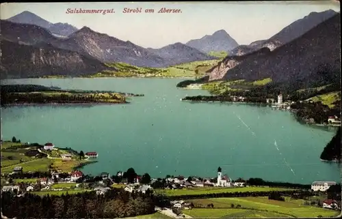 Ak Strobl am Abersee Salzburg, Gesamtansicht