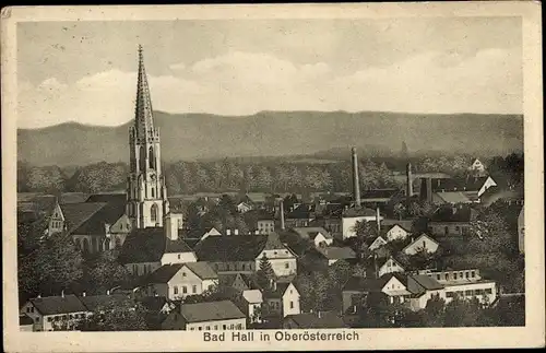 Ak Bad Hall Oberösterreich, Teilansicht des Ortes