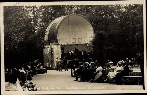 Ak Bad Hall Oberösterreich, Musikpavillon im Kurpark