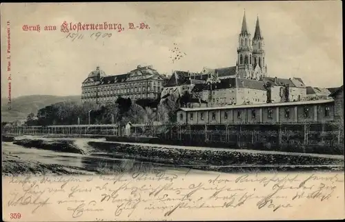 Ak Klosterneuburg in Niederösterreich, Teilansicht des Ortes