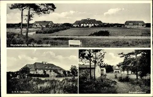 Ak Wursterheide Nordholz Wurster Nordseeküste, D. R. K Heilstätte, Schwesternheim