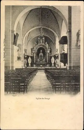 Ak Baugé Maine et Loire, Interieur de l'Eglise