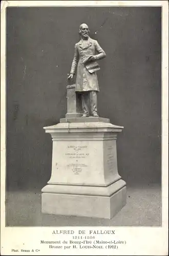 Ak Le Bourg d'Iré Maine et Loire, Alfred de Falloux, Monument