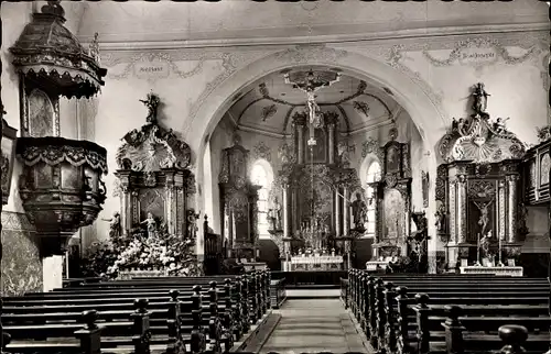 Ak Friedenweiler im Schwarzwald, Kircheninneres