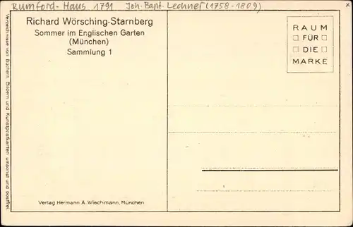 Ak München, Richard Wörsching Starnberg, Sommer im Englischen Garten, Sammlung 1