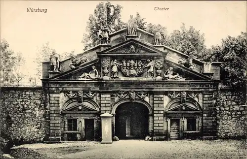 Ak Würzburg am Main Unterfranken, Neutor der Festung Marienberg