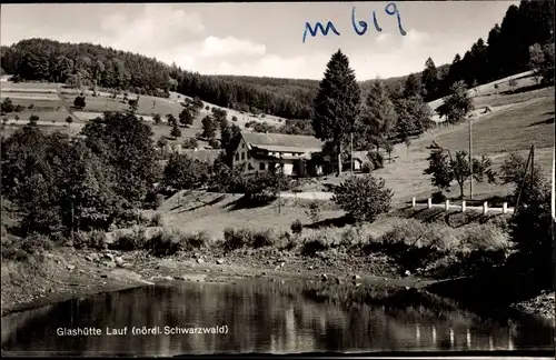 Ak Lauf in Baden Schwarzwald, Gasthof und Pension zum Glashütte
