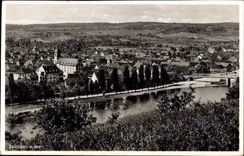 Ak Zellingen am Main Unterfranken, Panorama