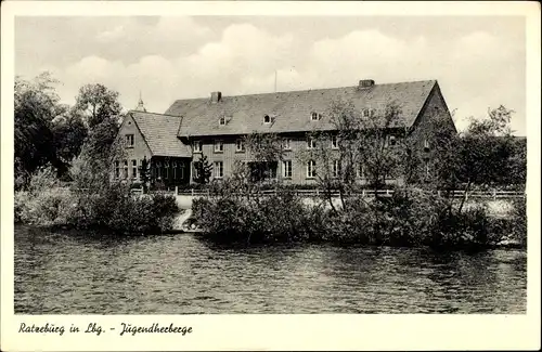 Ak Ratzeburg in Schleswig Holstein, Inselstadt, Blick auf die Jugendherberge