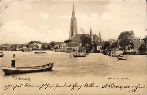 Ak Schleswig an der Schlei, Dom vom Kloster aus