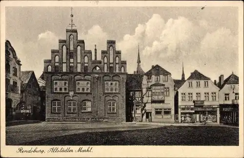 Ak Rendsburg in Schleswig Holstein, Blick auf den Altstädter Markt