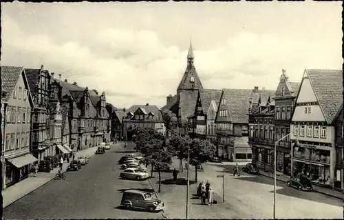 Ak Stadthagen in Niedersachsen, Blick auf den Marktplatz