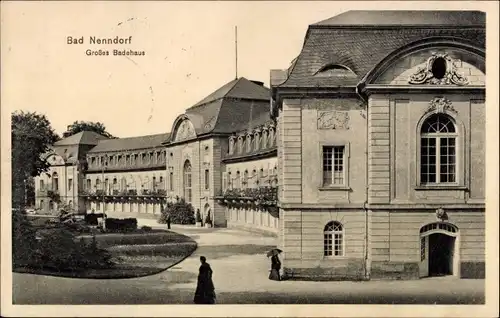 Ak Bad Nenndorf an der Weser, Großes Badehaus