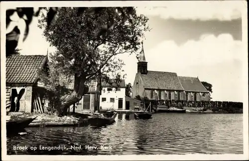 Ak Broek op Langedijk Nordholland Niederlande, Ned. Herv. Kerk