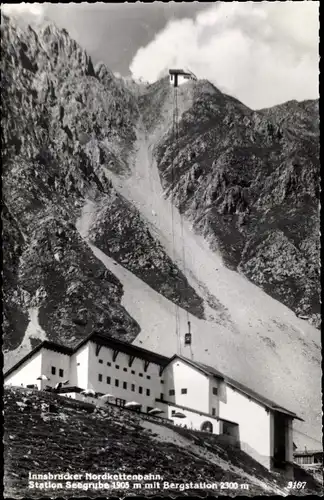 Ak Innsbruck in Tirol, Station Seegrube mit Bergstation, Innsbrucker Nordkettenbahn