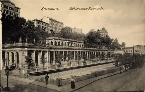 Ak Karlovy Vary Karlsbad Stadt, Mühlbrunnen-Kolonnade