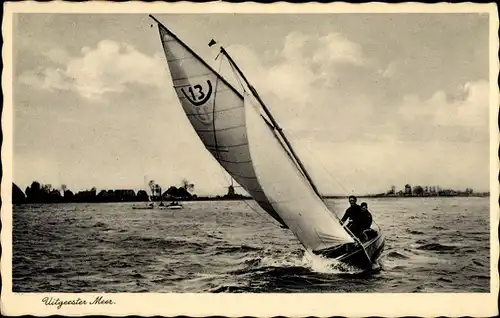 Ak Uitgeest Nordholland Niederlande, Uitgeester Meer, Segelboot