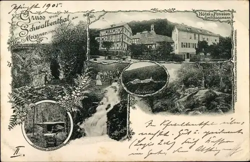 Ak Meißner in Hessen, Schwalbenthal, Hotel, Gasthof Emil Gossmann