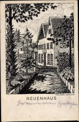 Künstler Ak Kleine, Fritz, Neuenhaus Marienheide Oberbergischer Kreis, Gasthof, F. W. Ackermann