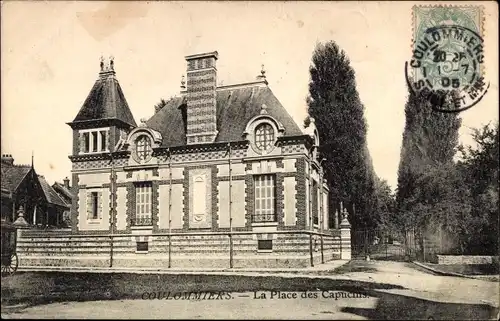 Ak Coulommiers Seine et Marne, La Place des Capucins