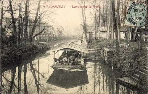 Ak Coulommiers Seine et Marne, Lavoir sur le Morin