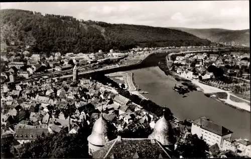 Ak Wertheim am Main, Ort von der Burg aus gesehen