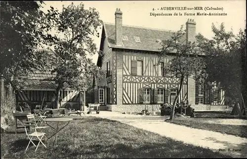 Ak Auberville sur Mer Calvados, Dependance de la Ferme Marie Antoinette