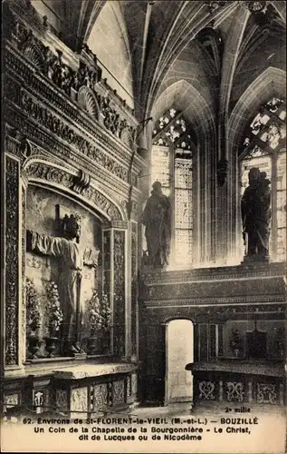 Ak Bouzillé Maine et Loire, Un Coin de la Chapelle de la Bourgonnière