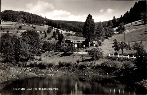 Ak Lauf in Baden Schwarzwald, Gasthof und Pension zum Glashütte