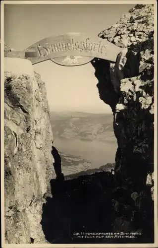 Ak Ried am Wolfgangsee in Salzburg, Himmelspforte Schafberg, Attersee