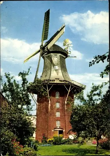 Ak Varel in Oldenburg Jadebusen, Windmühle, erbaut 1847 vom Grafen Bentink