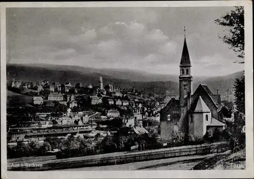 Ak Aue im Erzgebirge Sachsen, Gesamtansicht